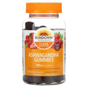 Ashwagandha Gummies, Mixed Berry , 150 mg, 90 Gummies, Sundown Naturals"