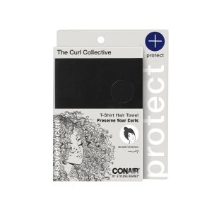 Conair THE CURL COLLECTIVE™ Rectangular T-Shirt Towel, Black, 1 Count"