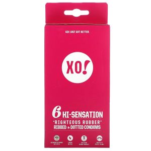 XO! Hi-Sensation Righteous Rubber Condoms (6 condoms)