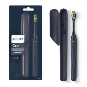 Philips One By Sonicare Battery Toothbrush, Midnight Blue, HY1100/04"