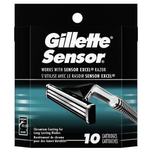 Gillette Sensor Men's Razor Blade Refills, 10 Count"