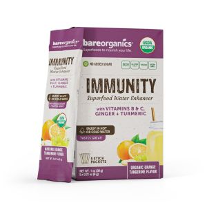 BareOrganics Immunity Blend Superfood Water Mix Packets, 5 Ct"