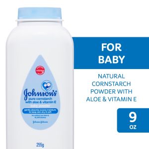 Johnson's Cornstarch Baby Powder with Aloe & Vitamin E, 9 oz"