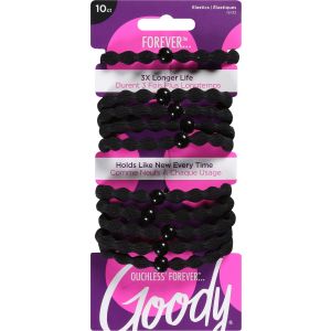 Goody Ouchless® Damage-Free Forever™ Black Elastics 10Ct