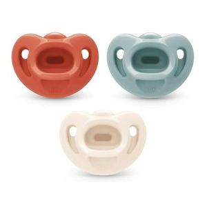 NUK Comfy™ Orthodontic Pacifiers, 0-6M, Neutral, Unisex, 3 Pack"