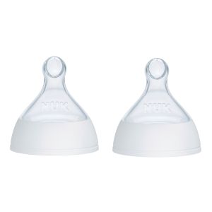 NUK Smooth Flow™ Pro Anti-Colic Baby Bottle Replacement Nipples, 2-Pack, Clear"