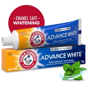 ARM & HAMMER Advanced White Extreme Whitening Toothpaste, Fluoride Toothpaste, Clean Mint, 6 oz"