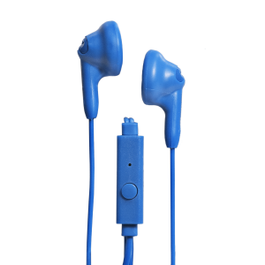 Magnavox MHP4820M-BL Gummy Earbuds with Microphone in Blue