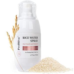 Rice Water Hair Growth Treatment Leave-in Scalp Spray Infused with Biotin Caffeine for Thinning Hair and Hair Loss - with Castor Oil Rosemary Oil, Hair Growth and Enhancer 1.7 Fl. oz"