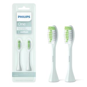 Philips One By Sonicare 2pk Brush Heads, Mint Blue BH1022/03"