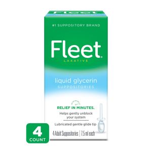 Fleet Liquid Glycerin Suppositories for Adult Constipation, 7.5 ml, 4 Bottles"