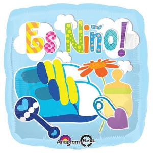 18 inch Es Nino Baby Icons Foil Mylar Balloon - Party Supplies Decorations