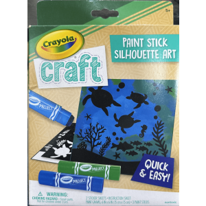 Crayola Craft Paint Stick Silhouette Art UNDER THE SEA