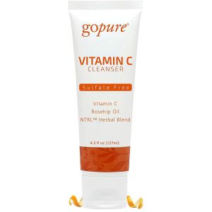 goPure Vitamin C Facial Cleanser - Vitamin C Face Wash with Rosehip Oil, Gently Cleans Skin, Visibly Brightens and Reduces the Appearance of Dark Spots, For All Skin Types - 4.3 fl oz Old Packaging"