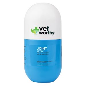 Vet Worthy - Joint Support Level 1 For Dogs with Glucosamine & Chondroitin Liver Flavor - 60 Chewables