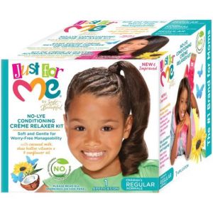 Just For Me No-Lye Conditioning  Créme Relaxer Kit, Curly, Child"