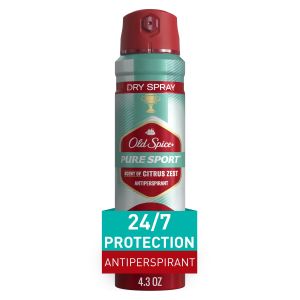 Old Spice Men's Antipespirant Deodorant Invisible Dry Spray, Pure Sport, 4.3oz"