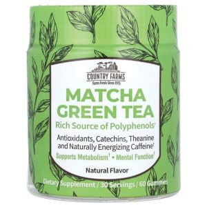 Country Farms Matcha Green Tea - Natural 25 mg 60 Gummies