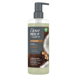 Dove Men+Care 2-in-1 Men's Shampoo + Conditioner Ginger & Coconut Oil All Hair Type, 17.5 oz"