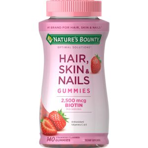 Nature's Bounty Hair Skin and Nails Vitamins With Biotin, Gummies, 140 Ct"