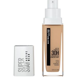 Maybelline Super Stay Liquid Foundation Makeup, Full Coverage, 128 Warm Nude, 1 fl oz"