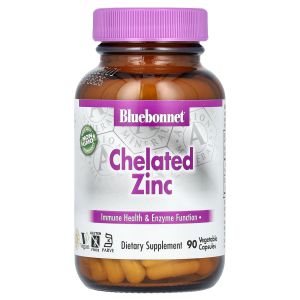 Bluebonnet Nutrition Chelated Zinc, 90 Vegetable Capsules"