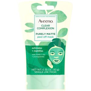 Aveeno Clear Complexion Pure Matte Peel Off Face Mask with Alpha Hydroxy Acids, Soy & Pomegranate for Clearer-Looking Sk"