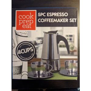 Cook Prep Eat 5PC Espresso Coffeemaker Set