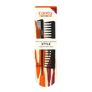 Cantu Style Carbon Fiber Hair Combs, 2 Pc"