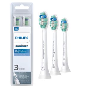 Philips Sonicare Optimal Plaque Control replacement toothbrush heads, HX9023/65, BrushSync™ technology, White 3-pk"