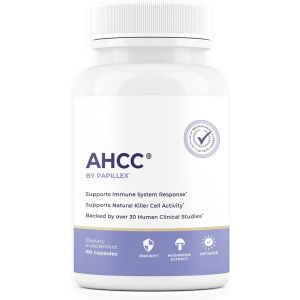 Papillex AHCC Supplement - Maximum Strength - Natural Immune Support Extract - Maintains Natural Killer Cell Activity - 20+ Human Research Studies - 60 Veggie Capsules (3 Pack)