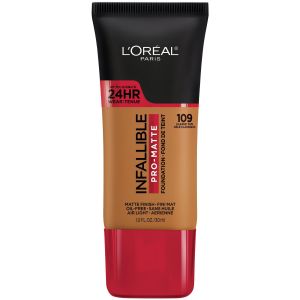 L'Oreal Paris Infallible Pro-Matte Liquid Foundation Makeup, 109 Classic Tan, 1 fl oz"