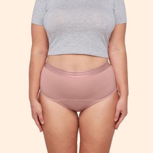 Thinx For All Leaks Light Absorbency Hi-Waist Bladder Leak Underwear, Extra Large, Desert Rose"