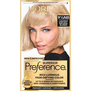 L'Oreal Paris Superior Preference Permanent Hair Color, Fade-Defying, 9.5NB Lightest Natural Blonde"