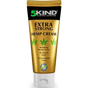 5Kind Extra Strong Hemp Cream 3.38 fl oz - High Strength Hemp Formula for Neck, Knee, Shoulder, Hip and Back"