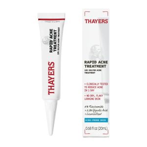 Thayers Rapid Sulfur Acne Treatment, Soothing & Non-Stripping Skin Care, 0.5 fl oz"