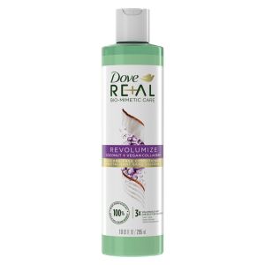 Dove Real Bio-Mimetic Care Daily Conditioner with Vegan Collagen, Coconut, 10 fl oz"