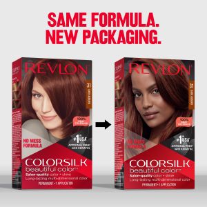 Revlon Colorsilk Beautiful Color Long Lasting Permanent Hair Color, 031 Dark Auburn"