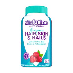 Vitafusion Gorgeous Hair, Skin & Nails Multivitamin Gummy Vitamins, plus Biotin and Antioxidant vitamins C&E, Raspberry Flavor, 135ct (45 day supply), from vitafusion, the gummy vitamin experts."