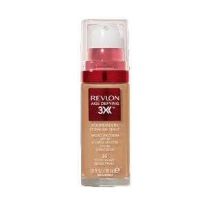 Revlon Age Defying 3X Cream Foundation Makeup, SPF 20, 055 Cool Beige, 1 fl oz"