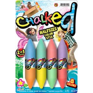 Ja-Ru Wrapz Sidewalk Chalk Multi Color - 4 Piece #3529