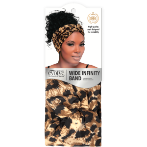 Evolve Wide Headwrap, Leopard, 1 Count"