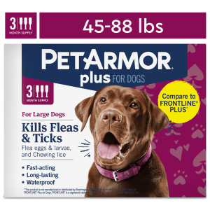 PetArmor Plus Flea & Tick Prevention for Large Dogs 45-88 lbs, 3 Month Supply"