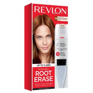 Revlon Root Erase Permanent Hair Color, At-Home Root Touchup Hair Dye with Applicator Brush for Multiple Use, 100% Gray Coverage, 5R Medium Auburn/Reddish Brown, 3.2 fl oz"