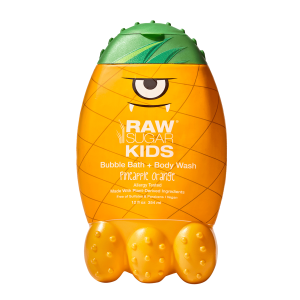 Raw Sugar Kids 2-in-1 Bubble Bath and Body Wash, Pineapple Orange, 12 fl oz"