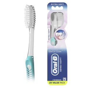 Oral-B Sensi-Soft Manual Toothbrush, Extra Soft, 2 Ct"