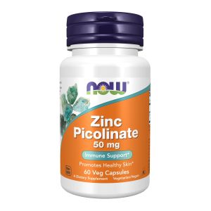 NOW Supplements, Zinc Picolinate 50 mg, Supports Enzyme Functions*, Immune Support*, 60 Veg Capsules"