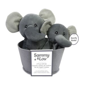 Sammy & Lou Plush Gray Elephant 3 Piece Set