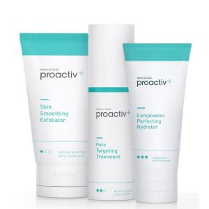 Proactiv+ 3 Step Advanced Skincare Acne Treatment - Benzoyl Peroxide Face Wash, Salicylic Acid Exfoliator for Face And Pore Minimizer - 30 Day Complete Acne Skin Care Kit"