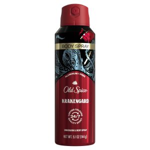 Old Spice Aluminum Free Body Spray for Men, Krakengard, 5.1 fl oz"